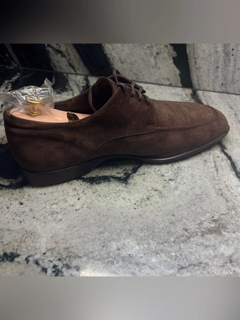 Fratelli Rossetti  Brown Suede Apron Toe Derby Shoes Made in Italy UK 7.5 US 8.5